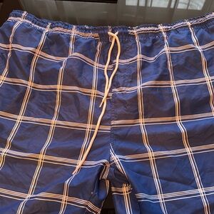 Checkered blue swim shorts great conditionin